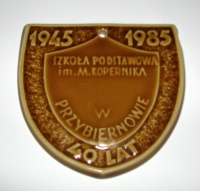 Okolicznościowe i reklamowe, 40 lat Szkoły Podstawowej w Przybiernowie 1945-1985
